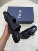 Christian Dior Slippers Aqua Black on Black