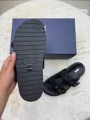 Christian Dior Slippers Aqua Black on Black