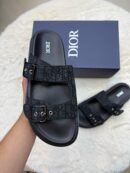 Christian Dior Slippers Aqua Black on Black