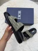 Christian Dior Aqua Slippers Groen