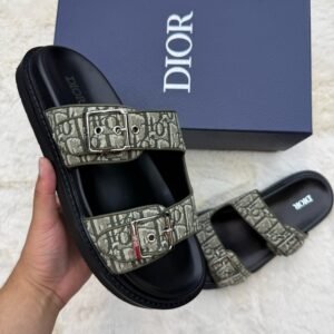 Christian Dior Aqua Slippers Groen