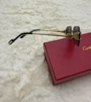 Cartier Zonnebril Diamond Cut, Goude Montuur, Donker Blauwe Glazen