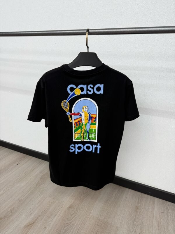 Casablanca Black T-Shirt Tennis - Image 2