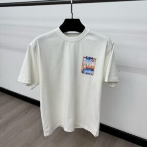 Casablanca White T-Shirt Blue Logo