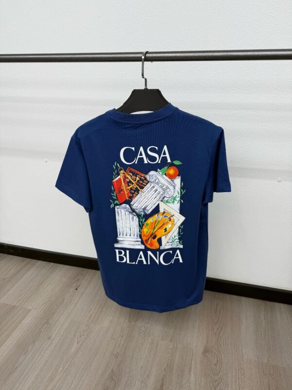 Casablanca Broken T-Shirt Blue - Image 2