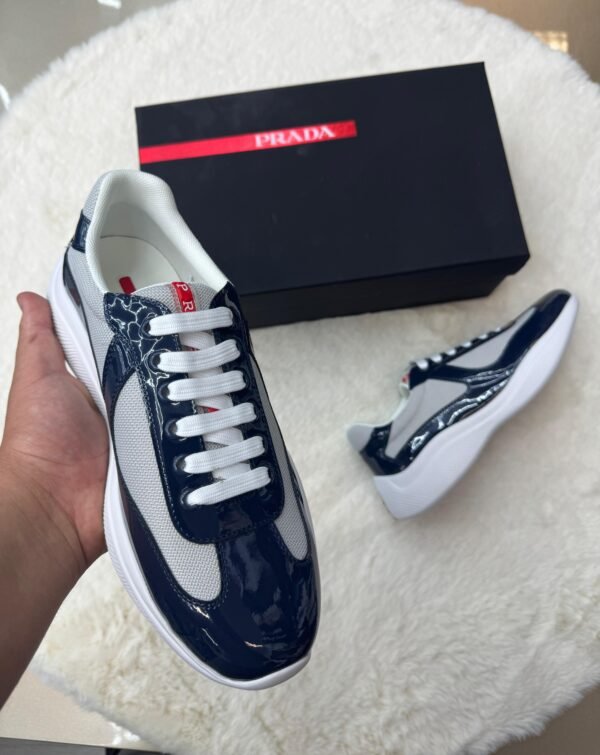 Prada Cups Glimmend Blauw Sneakers - Image 3