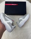 Prada Cups Glimmend Wit Sneakers