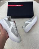 Prada Cups Glimmend Wit Sneakers