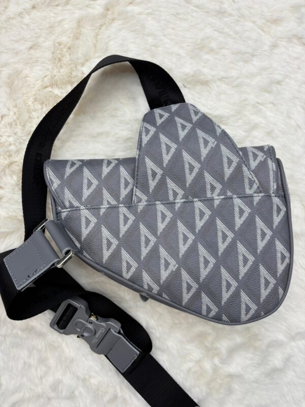 Christian Dior Canvas Saddle Bag Grey - Image 2
