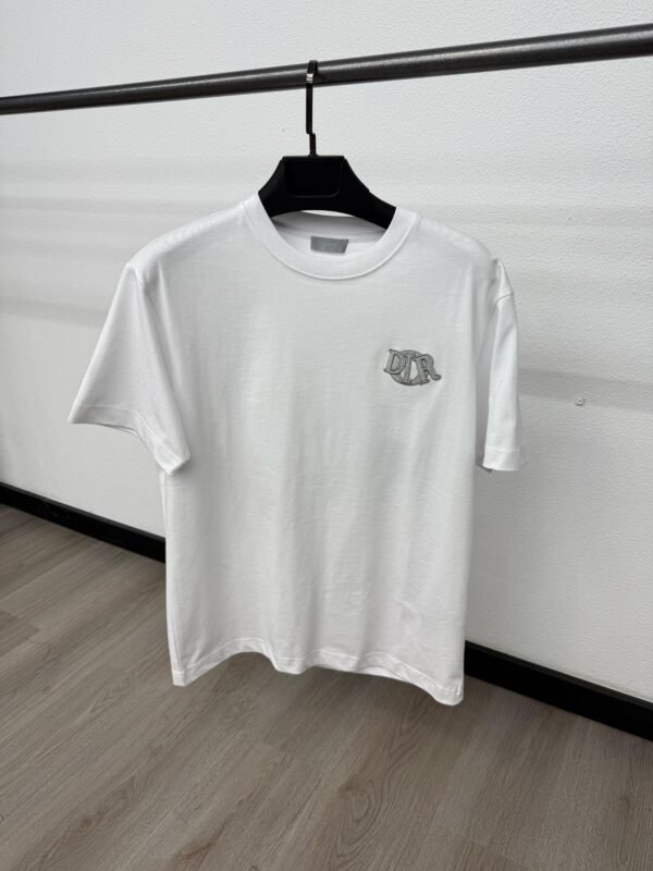 Christian Dior Grey Logo Witte T-Shirt