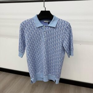 Christian Dior Oblique Polo Light Blue
