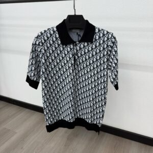 Christian Dior Oblique Polo Dark Blue