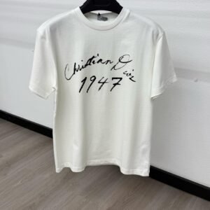 Christian Dior Schuingedrukt Logo White T-Shirt