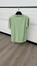Christian Dior Schuingedrukt Logo Mintgroen T-Shirt