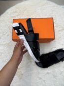 Hermes Genius Sandal Black White