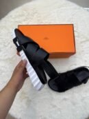 Hermes Genius Sandal Black White