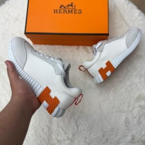 Hermes Bouncing White Orange Logo