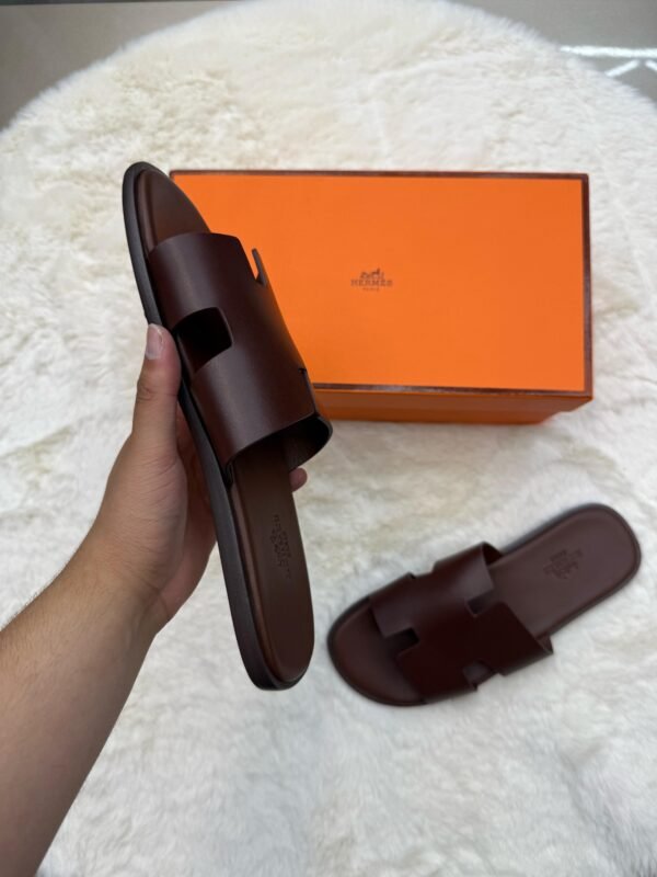 Hermes Izmir Donker Bruin Slippers - Image 3