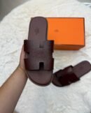 Hermes Izmir Donker Bruin Slippers