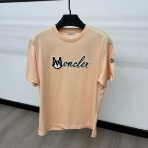 Moncler T-Shirt Zalm Logo Mid