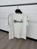 Moncler T-Shirt Wit Logo Mid