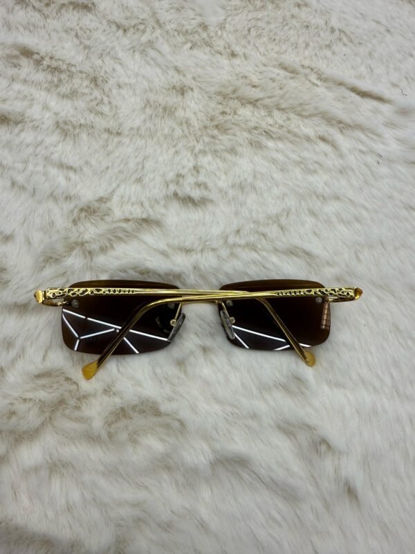 Cartier Zonnebril Panter Goude Montuur, Bruine Glazen - Image 3