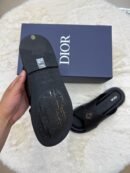 Christian Dior Slippers Black Leather