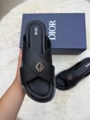Christian Dior Slippers Black Leather
