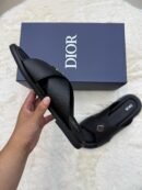 Christian Dior Slippers Black Leather