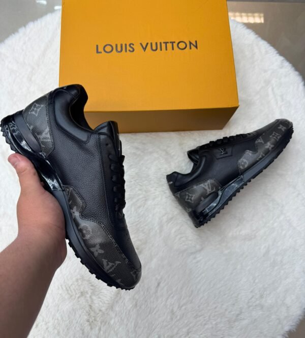 Louis Vuitton Black Grey Sneakers - Image 2