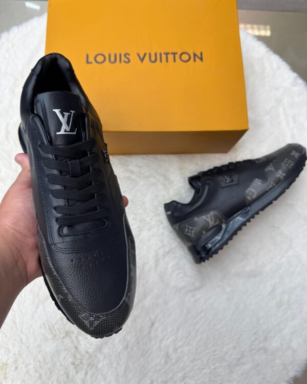 Louis Vuitton Black Grey Sneakers - Image 3