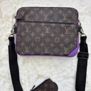 Louis Vuitton Trio Bag Brown Purple