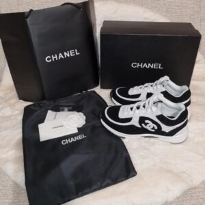 Chanel white black monogram