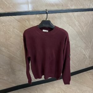 Moncler Gebreidde Sweater Bordeaux, Black Logo