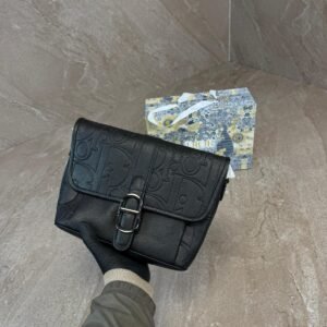 Christian Dior Daily Messenger Bag Black Leather High Quality