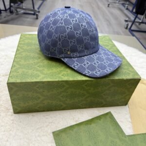 Gucci GG Denim Baseball Blauw