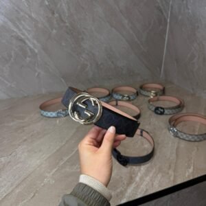 Gucci Black Riem, Goude Logo