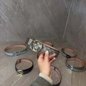 Gucci Brown Riem, Goude Logo