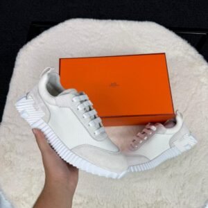 Hermes Bouncing White Sneakers