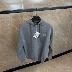 Loewe Hoodie Grijs, White Logo