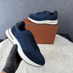 Loro Piana Weekend Walk Sneakers Blue Suede