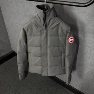 Canada Goose Mac Millan Grey, Red Logo High Quality