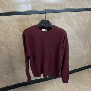 Moncler Gebreidde Sweater Bordeaux, Black Logo