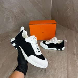 Hermes Bouncing Sneakers Black White