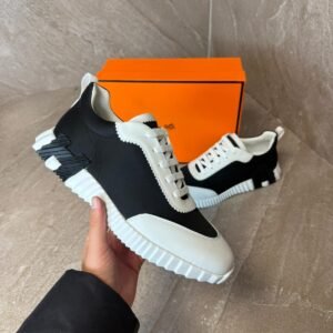 Hermes Bouncing Sneakers Black White