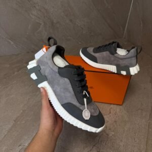 Hermes Bouncing Sneakers Grey Suede