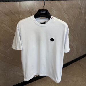 Moncler Black Logo T-Shirt White