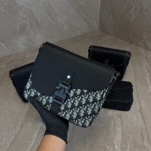 Dior Saddle Messenger Bag Grey-Black