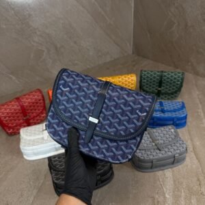 Goyard Belvedere PM Small Messenger Bag Dark Blue
