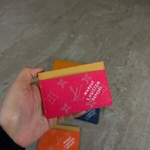 Louis Vuitton Card Holder Monogram Heritage Pondicherry Pink.